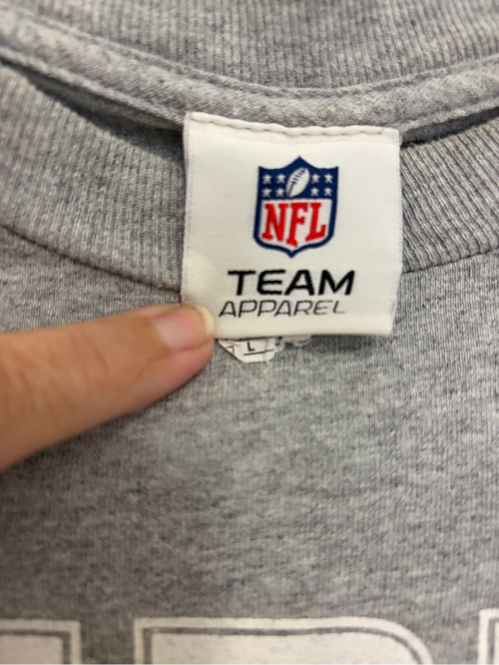 Raiders men’s Gray Long-Sleeve Team Tee - Picture 2 of 4